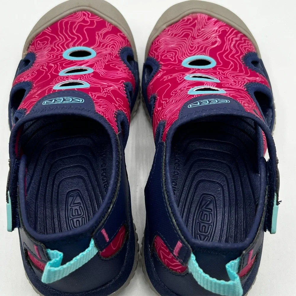 KEEN Kids Stingray Blue Depths Festival Fuchsia Waterproof‎ Sandals Size 13